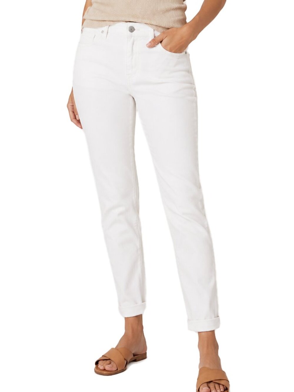 J Brand White Straight Leg Jeans Denim Mid Rise Stretch Size 28 Button Fly